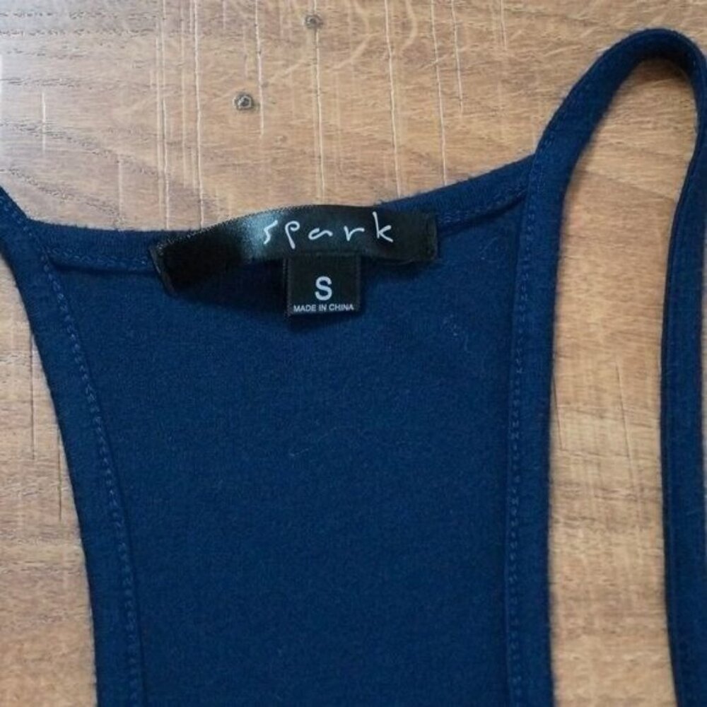 Spark Navy Blue Long Tank/ Mini Dress Size S - Picture 4 of 8